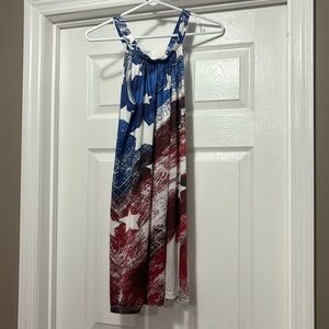 Red, white and blue sun dress